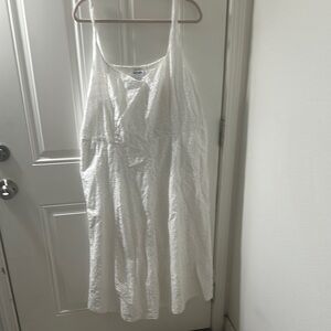 Old Navy White Ruffled Tiered Sundress